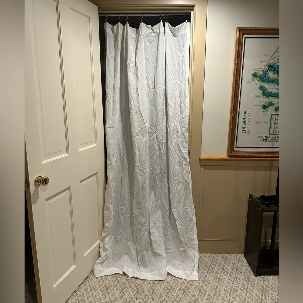 2pk Light Filtering Farrah Curtain Panel UV Protection-Adjustable Rods and Clips